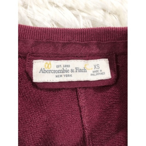 Abercrombie Maroon Red Mesh 3/4 Sleeves Pullover Sweater Size XS - Picture 6 of 6